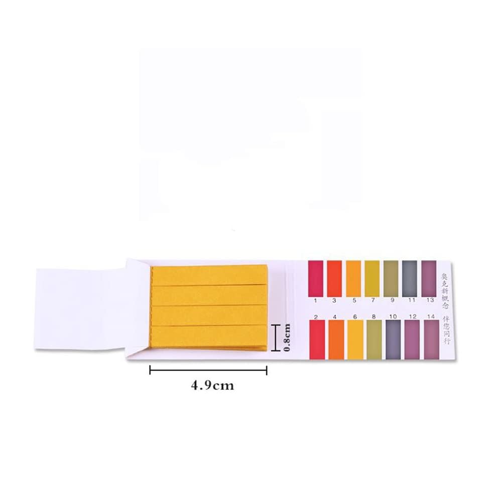 80Pcs Professional 1-14 Ph Litmus Paper Ph Tester Papers Ph Meters Indicator Paper Water Cosmetics Soil Acidity Test Strips Lab Supplies and Consumables