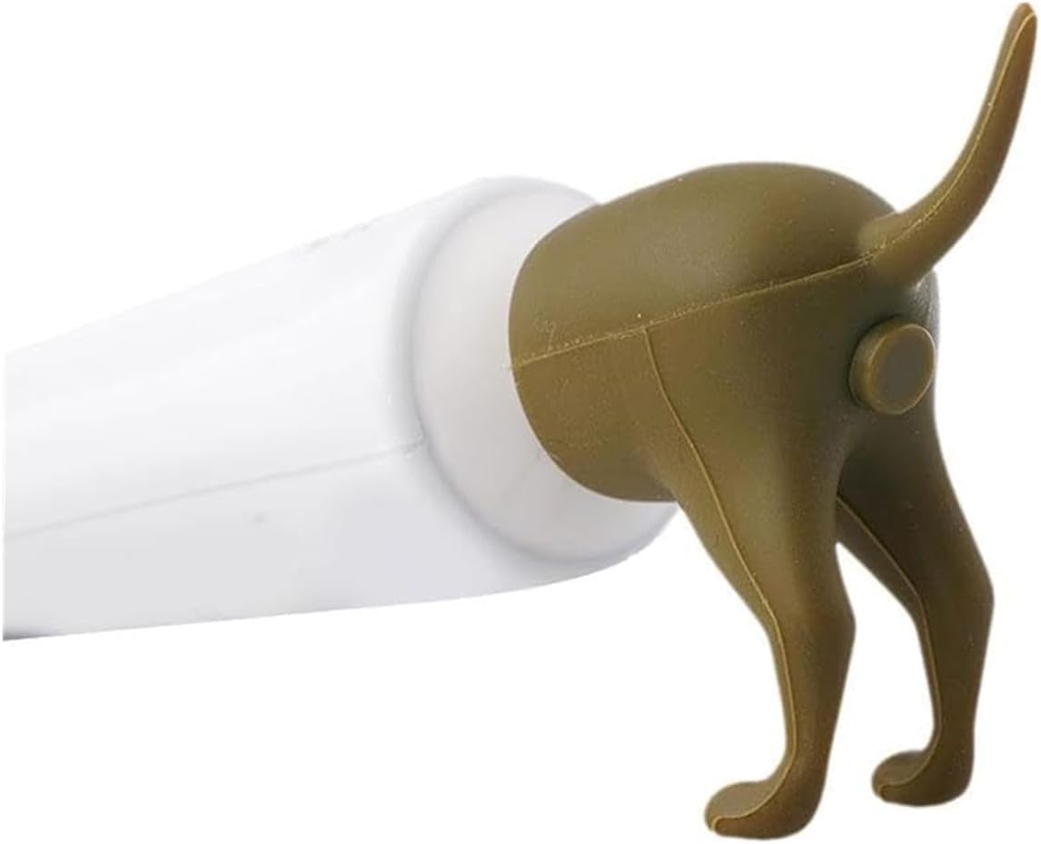 Pooping Dog Butt Toothpaste Topper Funny Toothpaste Dispenser Cap Self Closing Toothpaste Caps Toothpaste Squeezer Toothpaste Covers Bathroom Accessories Brown