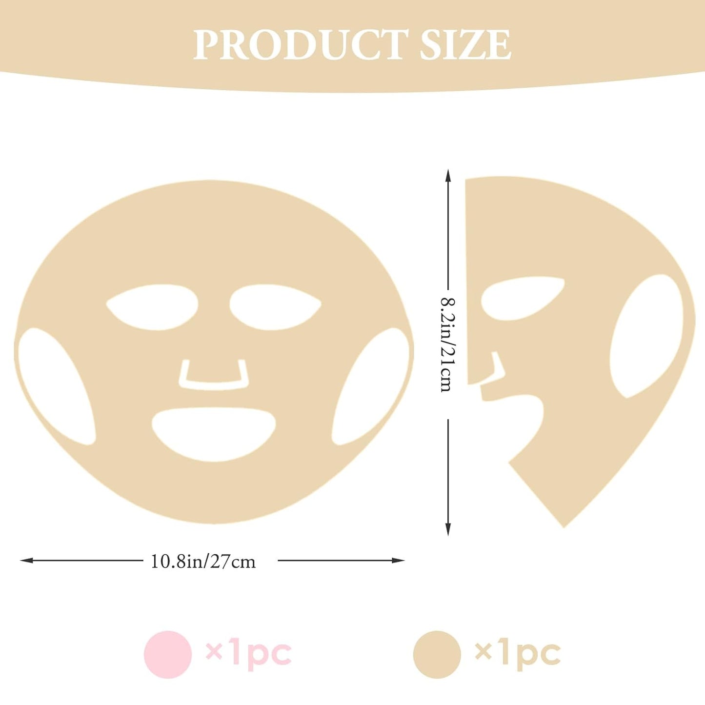 2Pcs Sheets Silicone Face Mask Holder Reusable Mask Cover, Anti-Wrinkle Moisturizing 3D Facial Mask Cover Prevent Evaporation Falling Skincare Beauty Spa for Women Men (Pink, Gold)
