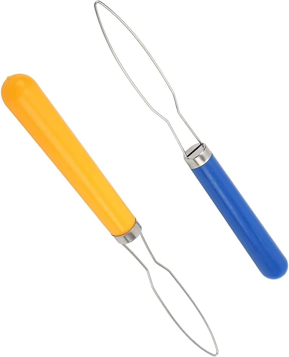 2 Pcs Button Hooks, One Hand Buttons Aids, Bright Dressing Aid Device Tools, Button Assist Devices with Comfort Grip Handle for Arthritis, Parkinsons, Independent Living(Random Colours)