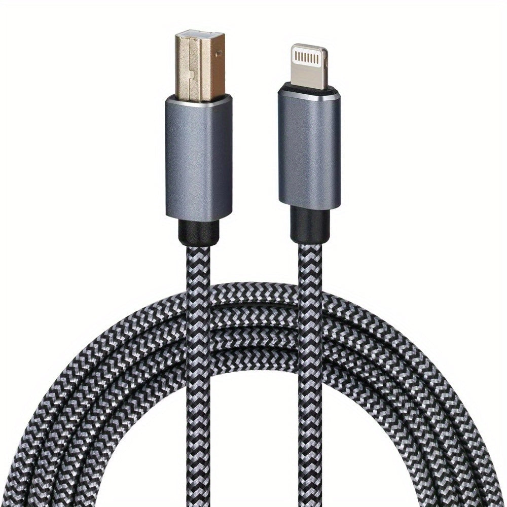 USB MIDI Cable for iOS - Lightning to MIDI Adapter for Keyboards, Audio Interfaces, and Music Production (6FT)