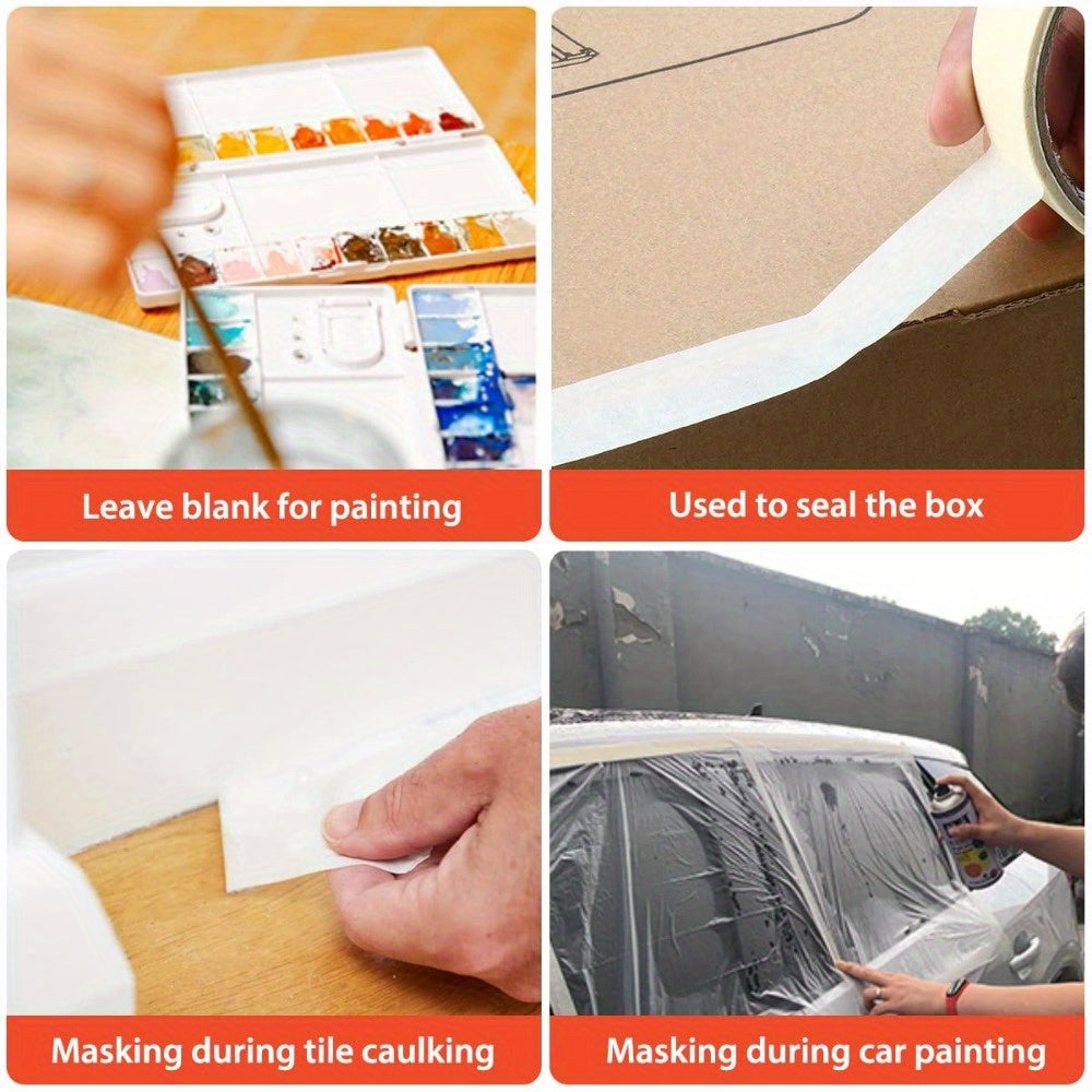 White Art Tape Masking Artists Tape Removable Paper Tape for Drafting Art Watercolor Painting Canvas Framing