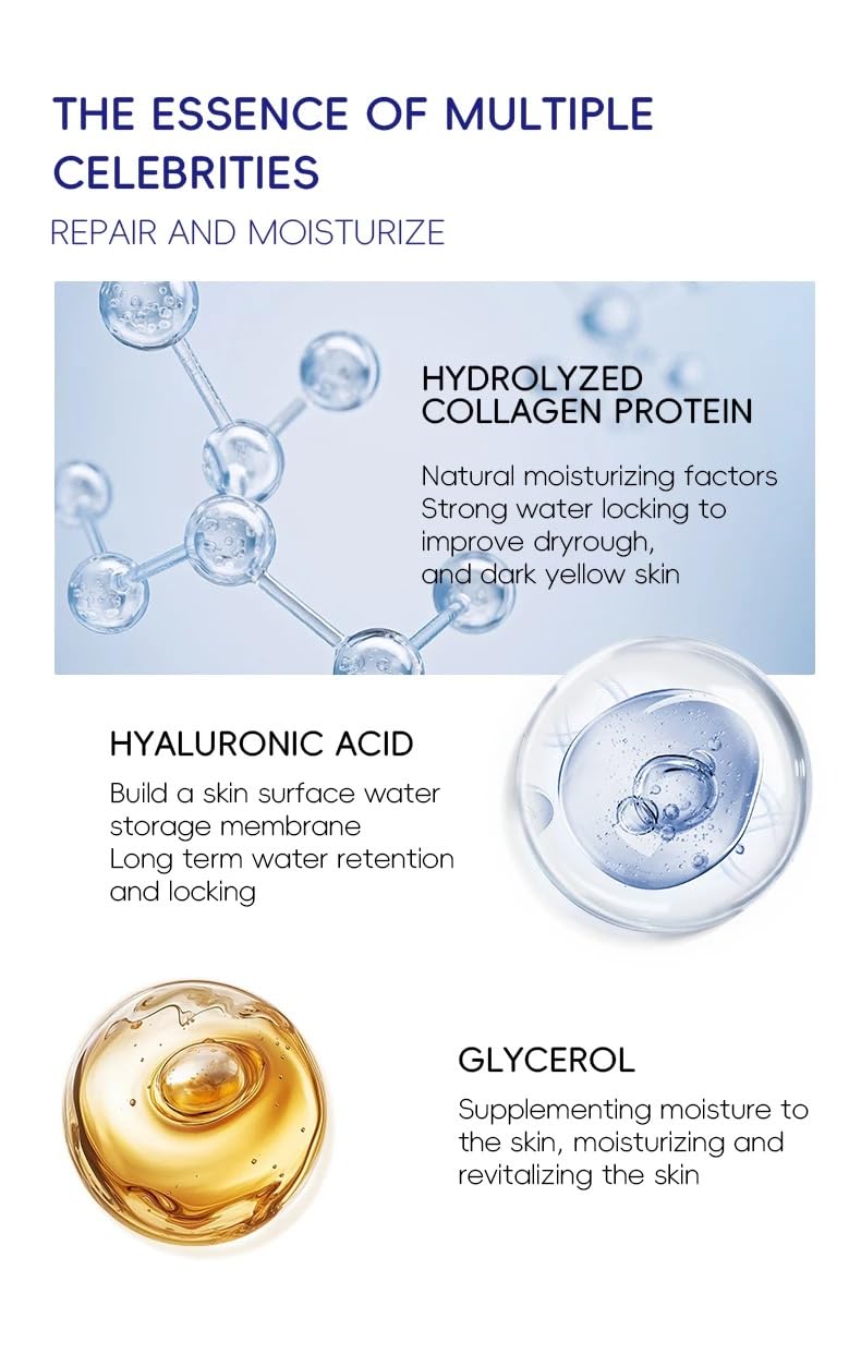 Collagen Anti-Aging Mask, Hydrating, Pore Minimizing, Elasticity Improvement, 25g (1 Pack)