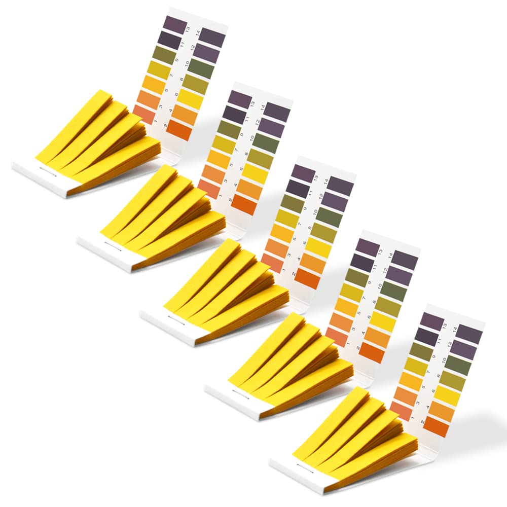 pH Test Strips, pH 1-14 Litmus Paper pH Test Strips, Universal Indicator Litmus Test Paper, Acid Alkali Test Paper, pH Test Strips for Water, Soil, Cosmetic (3) 5