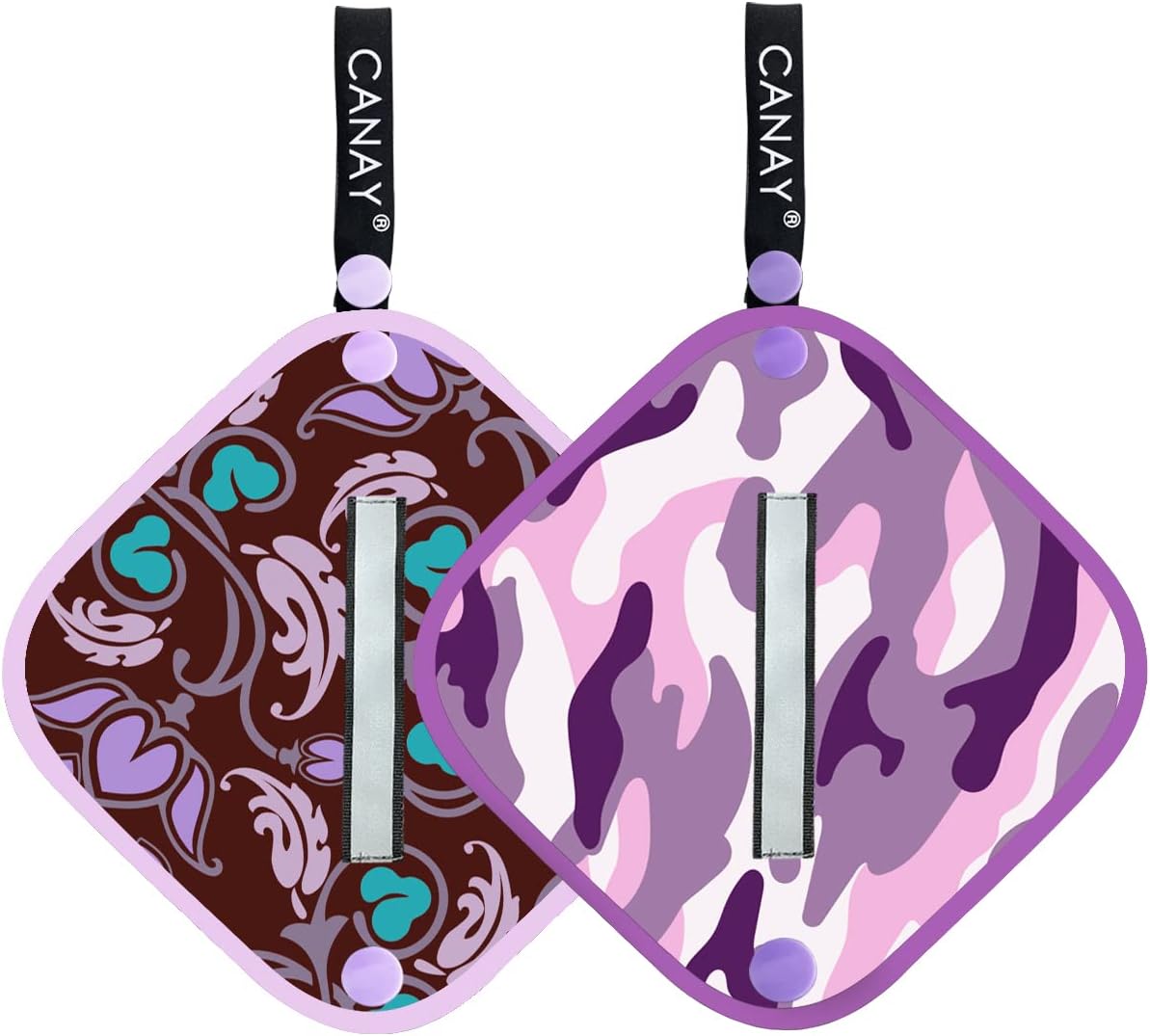 Cloth for Women Hiking, Camping (2 Pack) - Female Urinal Solution for Camping Toilet Hiking - Reusable Absorbent Odorness Hygienic alt. to Toilet Paper Camo_Lotus
