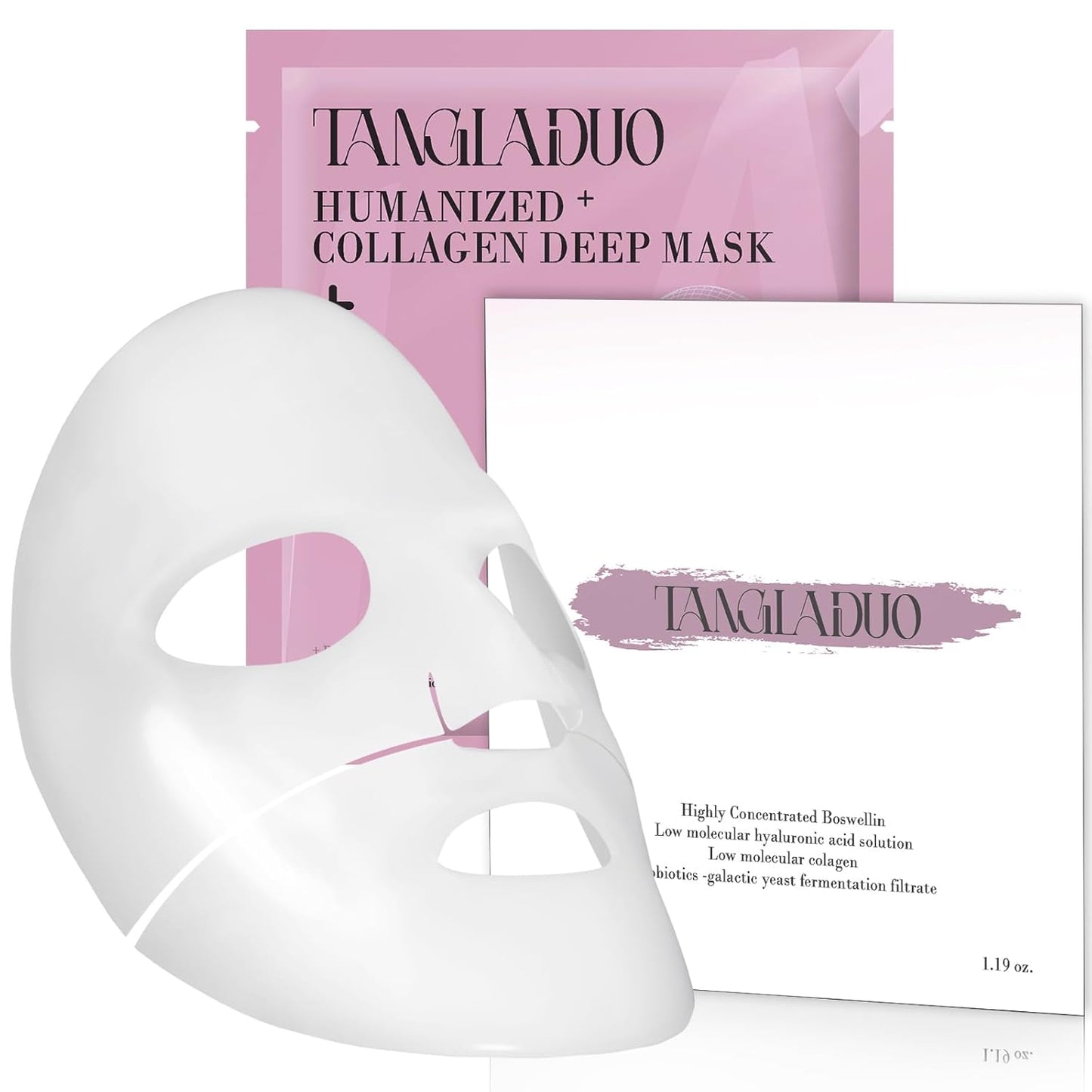 Humanized Collagen Real Deep Overnight Mask,Hydrating Firming,Anti-ageing Hydrogel Mask,for All Skin Types,Elasticity Improvement,Pore Minimizing,Minimize Wrinkles,1Pcs,Pink Pink 1 Count (Pack of 1)