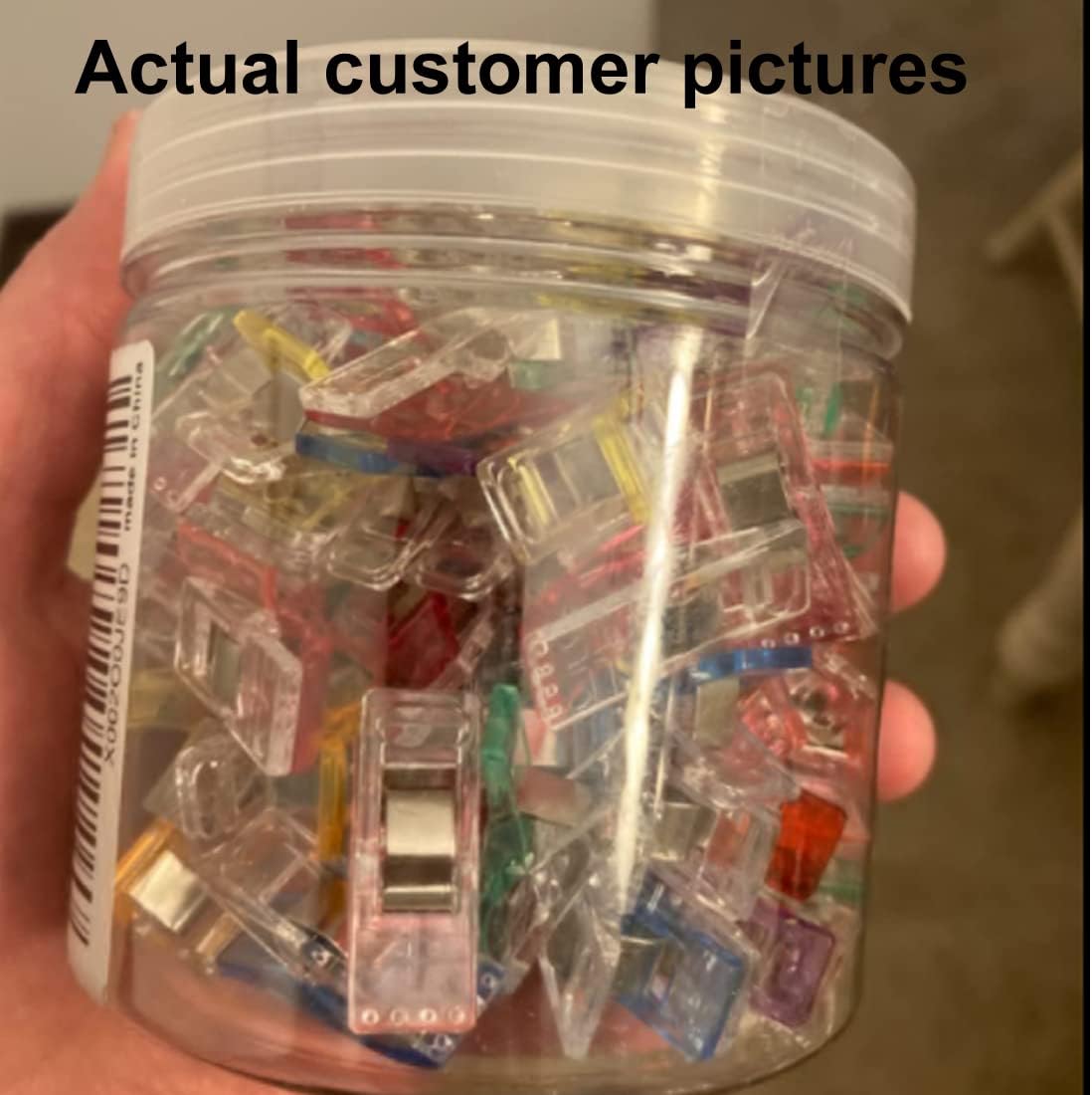Premium Plastic Clips, 100 Pcs with Box, Sewing Notions for Sewing Quilting Supplies Crafting Tools, Assorted Colors for Craft