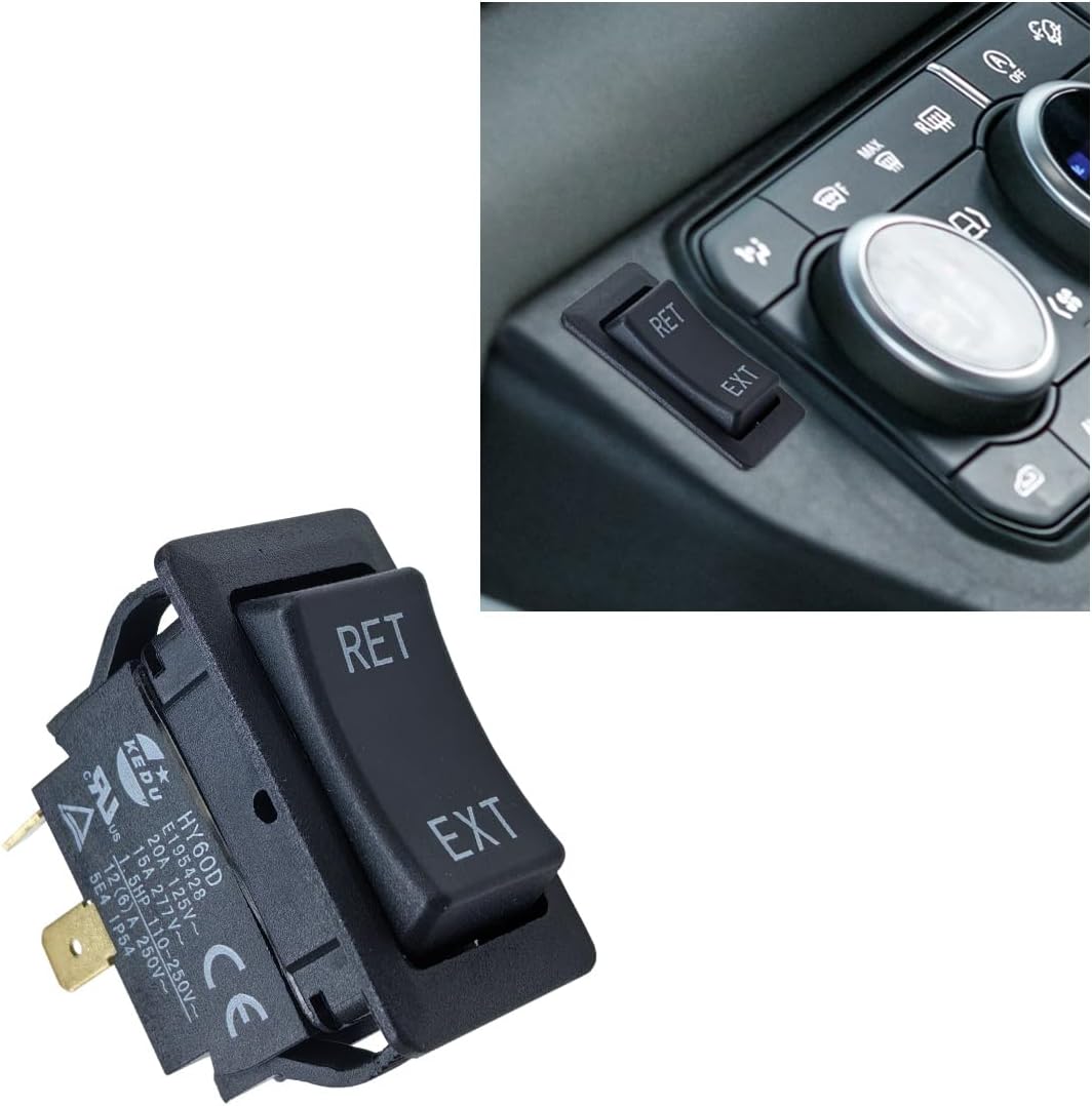 Rocker Switch, 4Pin Rocker Toggle Switch, 20A 125VAC (ON)-Off-(ON) Push Button Switchs, Automatic Reset RET-EXT Pushbutton Switchs for Industrial Electric Power Equipment Control