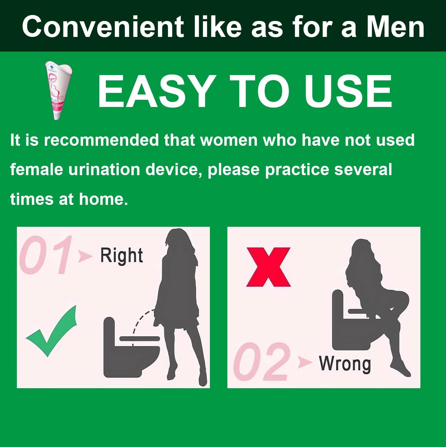 12Pcs Disposable Female Urination Device, Portable Girl Urinal Funnel Women Outside Pee Cup Standing Pee Disposable Cup Female Urinal Waterproof Paper for Hiking Camping Outdoor