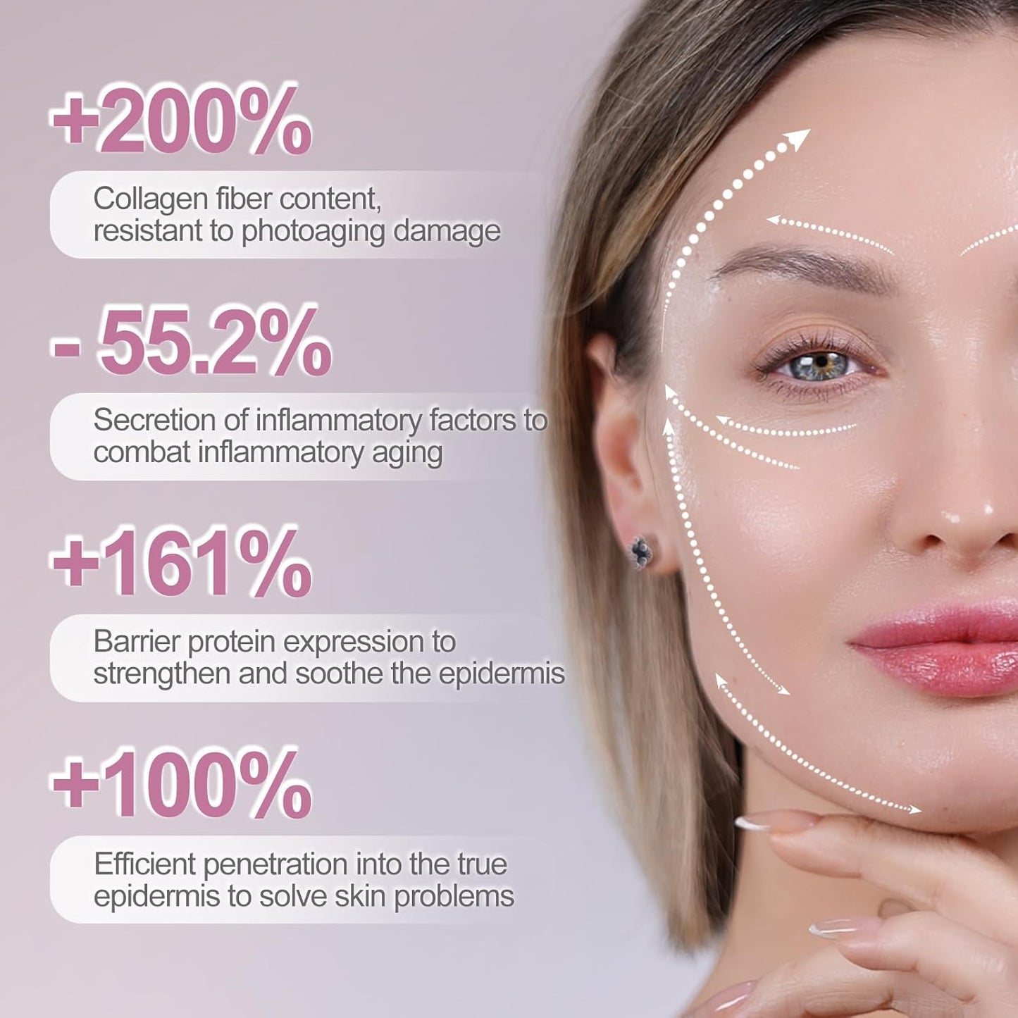 Humanized Collagen Real Deep Overnight Mask,Hydrating Firming,Anti-ageing Hydrogel Mask,for All Skin Types,Elasticity Improvement,Pore Minimizing,Minimize Wrinkles,1Pcs,Pink
