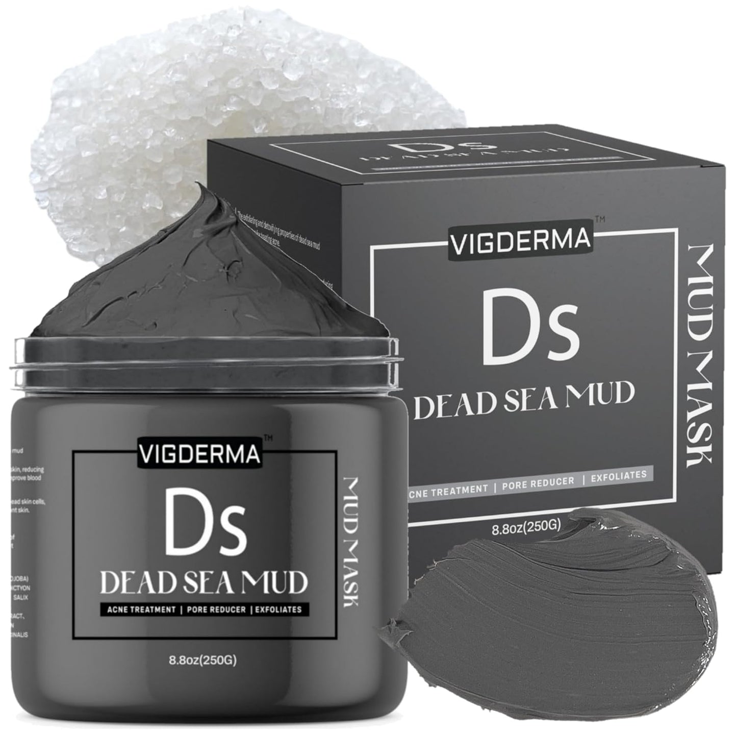 Dead Sea Mud Mask for Face and Body - Spa Quality Pore Minimizer for Acne, Beauty Face and Skin, Natural Skincare for Women, Men - Tightens Skin, Facial Skin Care Face Mask - 8.8 oz