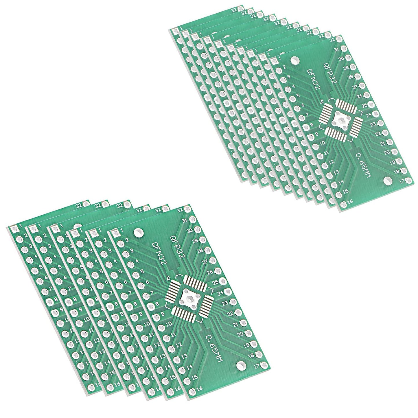 SSOP 28PIN 0.65 / SOP 28PIN 1.27 to DIP Adapter PCB Board SMD Converter 20pcs 17.78x40.64mm 15pcs