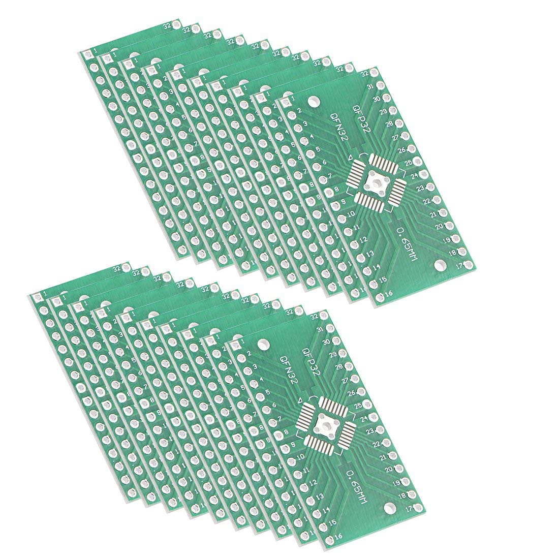 SSOP 28PIN 0.65 / SOP 28PIN 1.27 to DIP Adapter PCB Board SMD Converter 20pcs 17.78x40.64mm 20pcs