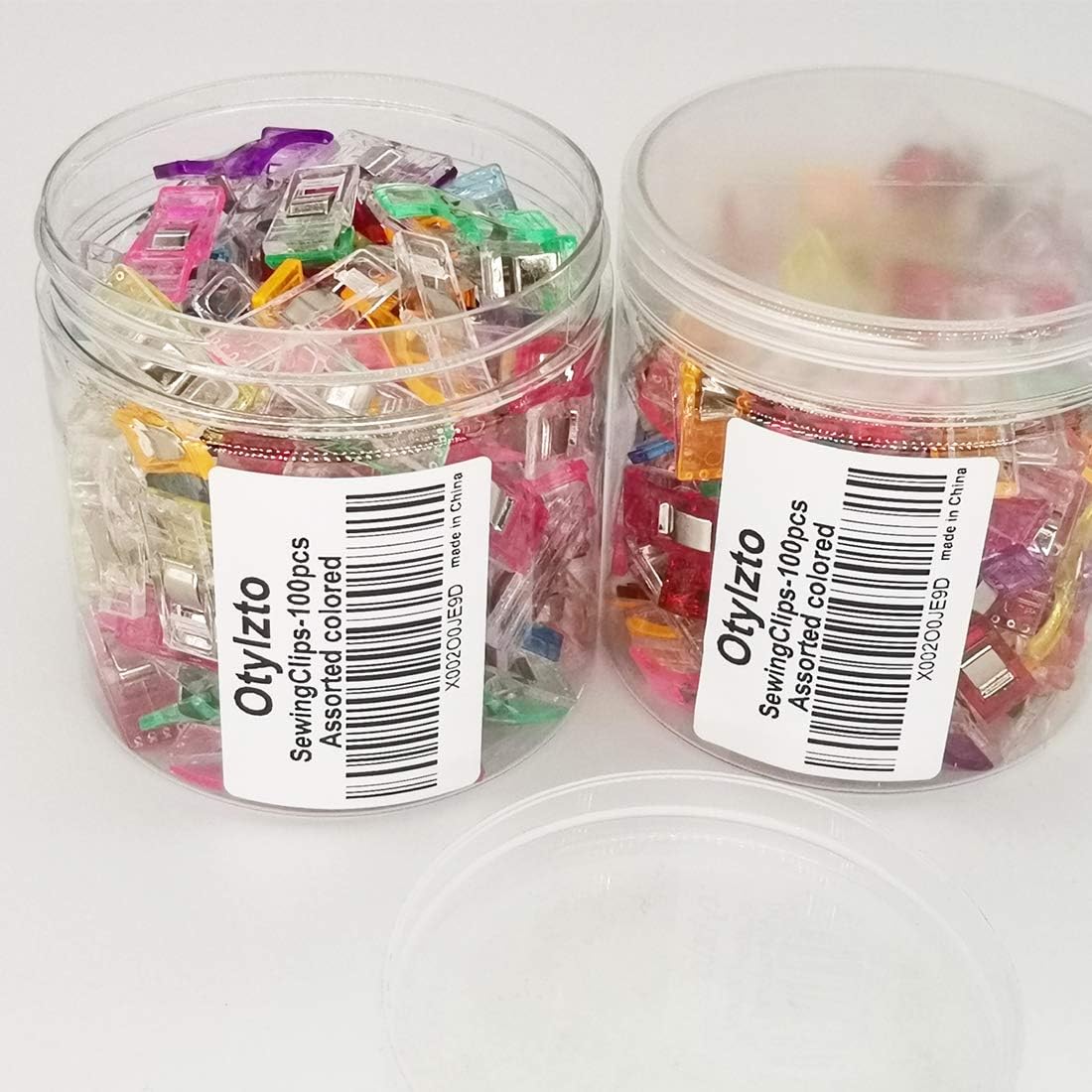 Premium Plastic Clips, 100 Pcs with Box, Sewing Notions for Sewing Quilting Supplies Crafting Tools, Assorted Colors for Craft