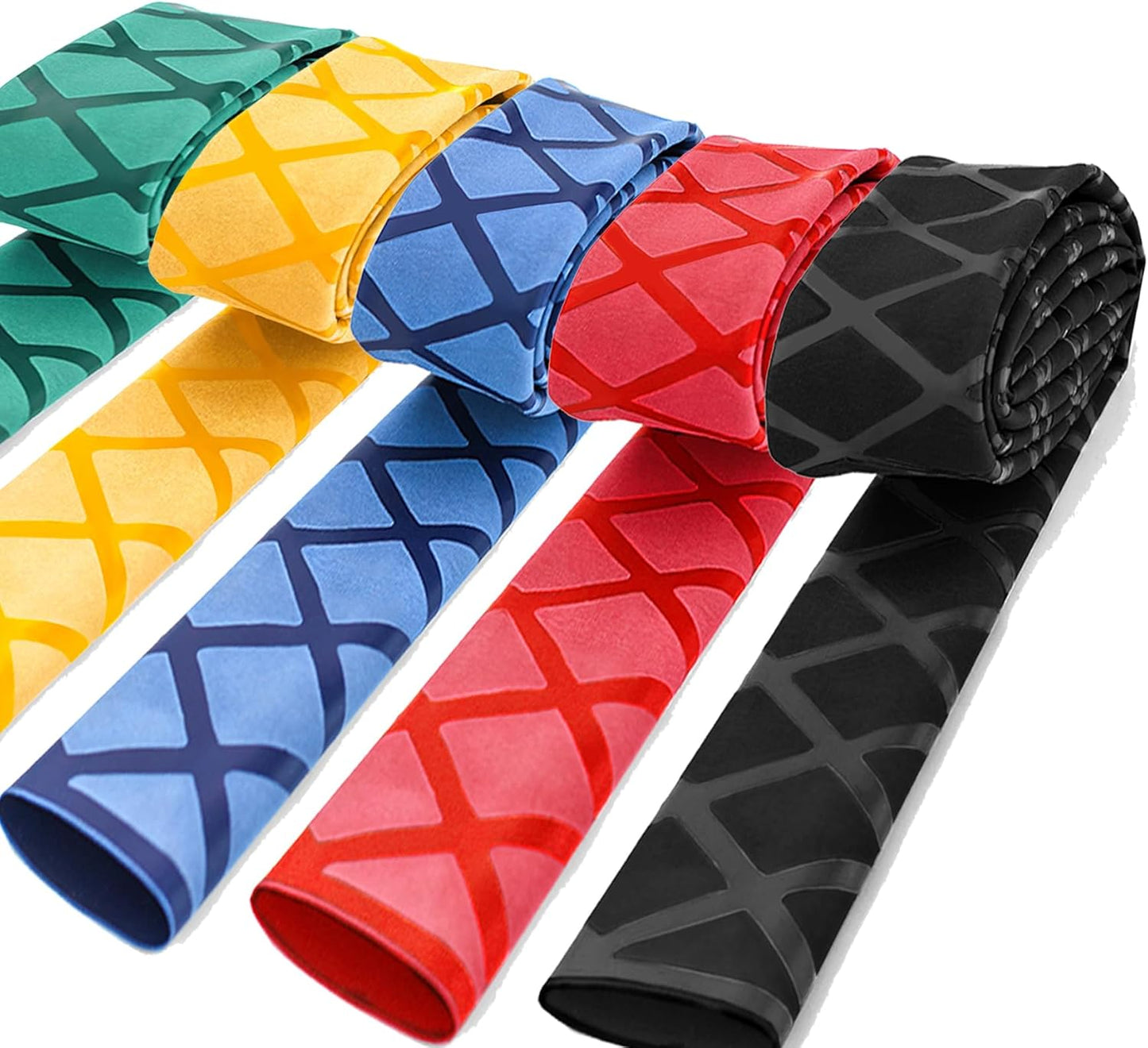 X-Tube Heat Shrink Wrap Tubing for Fishing Rod Grips with Non Slip and Insulation 39"&64" Lengths Durable Repair - 5 Color 14 Sizes