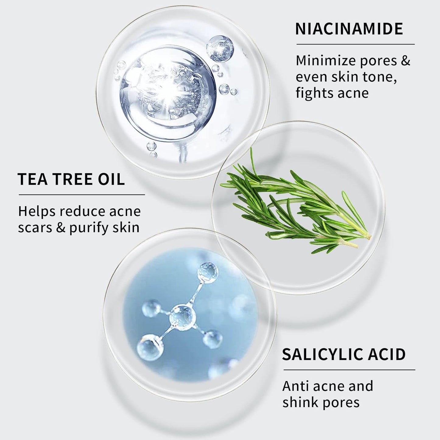 ANAI RUI Dead Sea Mud Mask with Tea Tree Oil & Salicylic Acid, Charcoal, Blackhead Remover, Pore Cleanser, Great for Acne-Prone Oily Skin, Detox Acne Face Mask for Women and Men