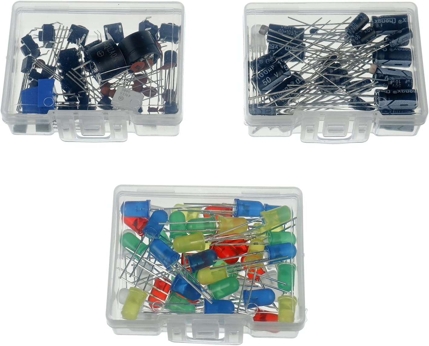 37 Values 480 Pcs Electronics Component Fun Kit with Power Supply Module, Jumper Wire,Precision Potentiometer,830 tie-Points Breadboard Compatible with STM32,Raspberry Pi,Arduino