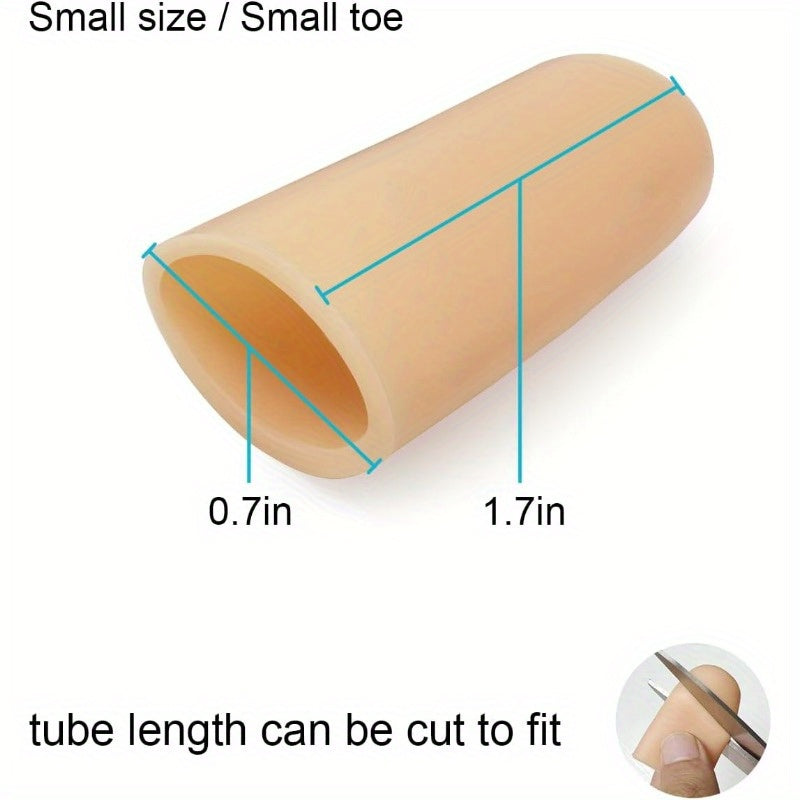 7 Pack Big Toe Protectors Women - Toe Caps and Toe Protectors, Cuttable Toe Tubes Sleeves 1 Pack (M, 6 Inches), Provides Relief from Missing Or Ingrown Toenails