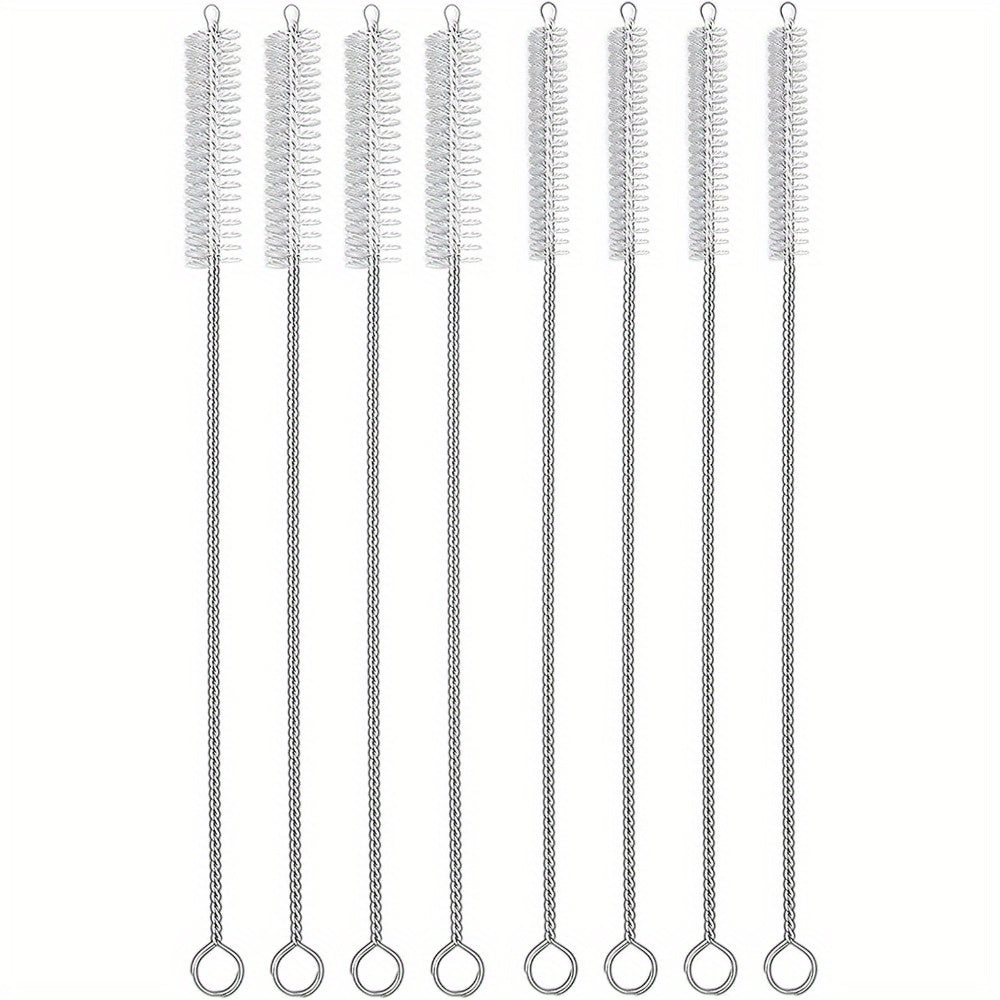 Straw Cleaner Brush Set, 8-Piece Long Cleaning Brush for Straws on Tumbler, Water Bottle, Sippy Cup, and Pipes, Tubes or Hummingbird Feeders