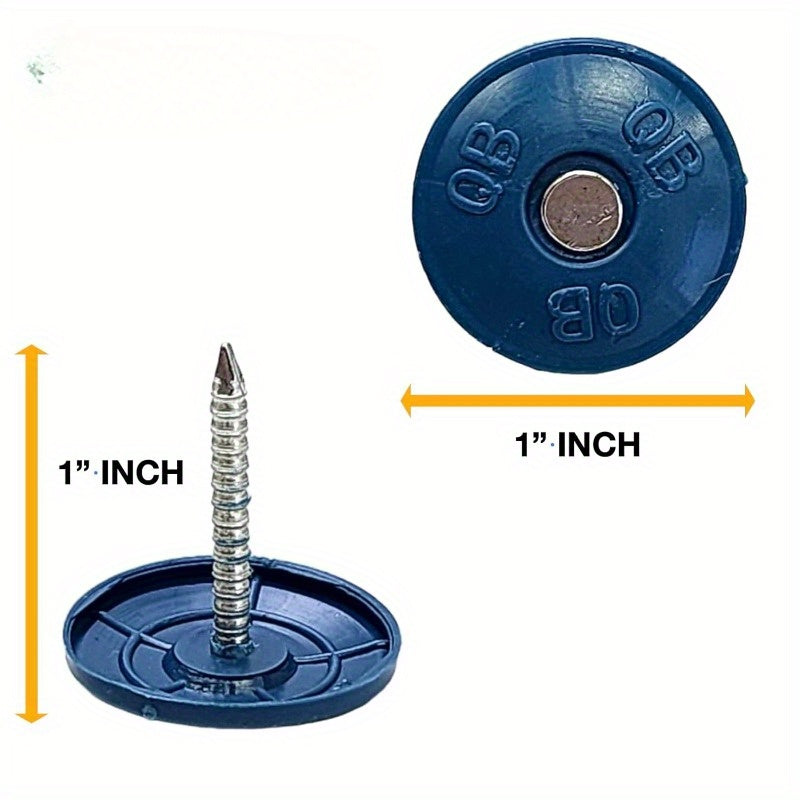 (100 Pack) Round Plastic Cap Nail 1 Inch Roofing Nails Galvanized Tar Paper Nails for House Wrap Fastening Foam Board Roofing Felt Insulation Film (100)