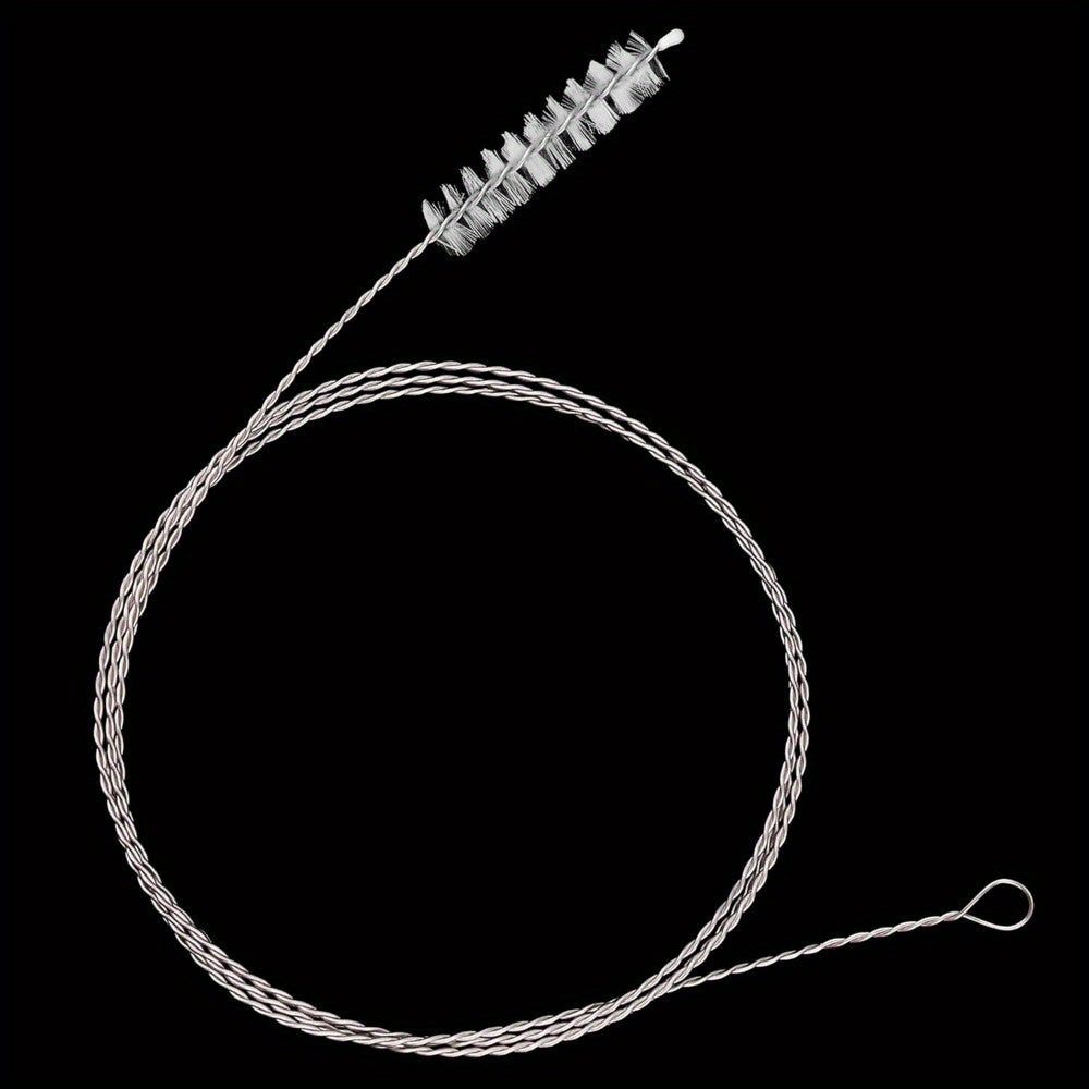 Flexible Drain Brush-Extra Long Nylon Cleaner for Cleaning Plumbing Sink Fridge Skinny Pipe Air Tube Hose Dredging Tool 143cm/56 inch 1 Pcs