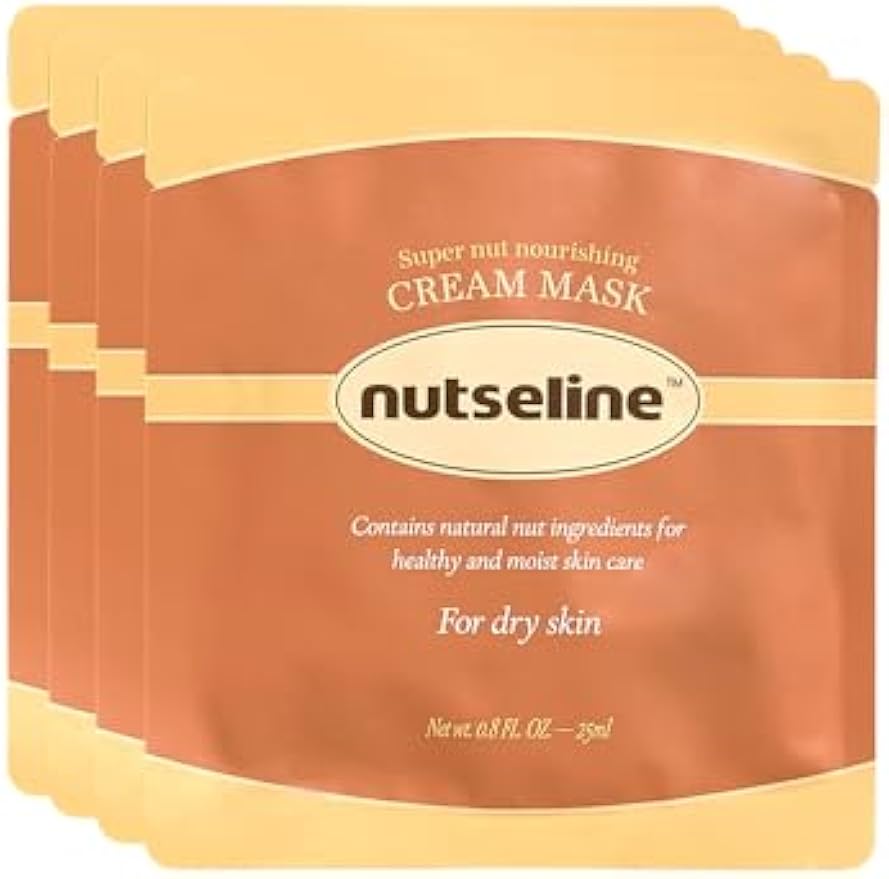 Super Nut Nourishing Cream Mask, Intensive Moisturizing Skincare Sheet Mask for Dry Skin, Vitalize Skin, Vegan Sheet Mask, (25ml / 0.8 fl oz.)