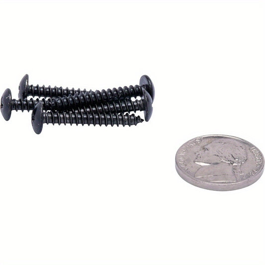 #6 X 3/4" Stainless Truss Head Phillips Wood Screw, Black Xylan Coated 18-8 Stainless Steel Screws, by Bolt Dropper