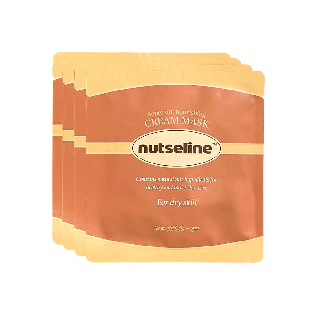 Super Nut Nourishing Cream Mask, Intensive Moisturizing Skincare Sheet Mask for Dry Skin, Vitalize Skin, Vegan Sheet Mask, (25ml / 0.8 fl oz.)