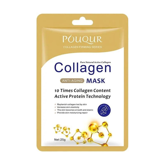 Collagen Anti-Aging Mask, Hydrating, Pore Minimizing, Elasticity Improvement, 25g (1 Pack)