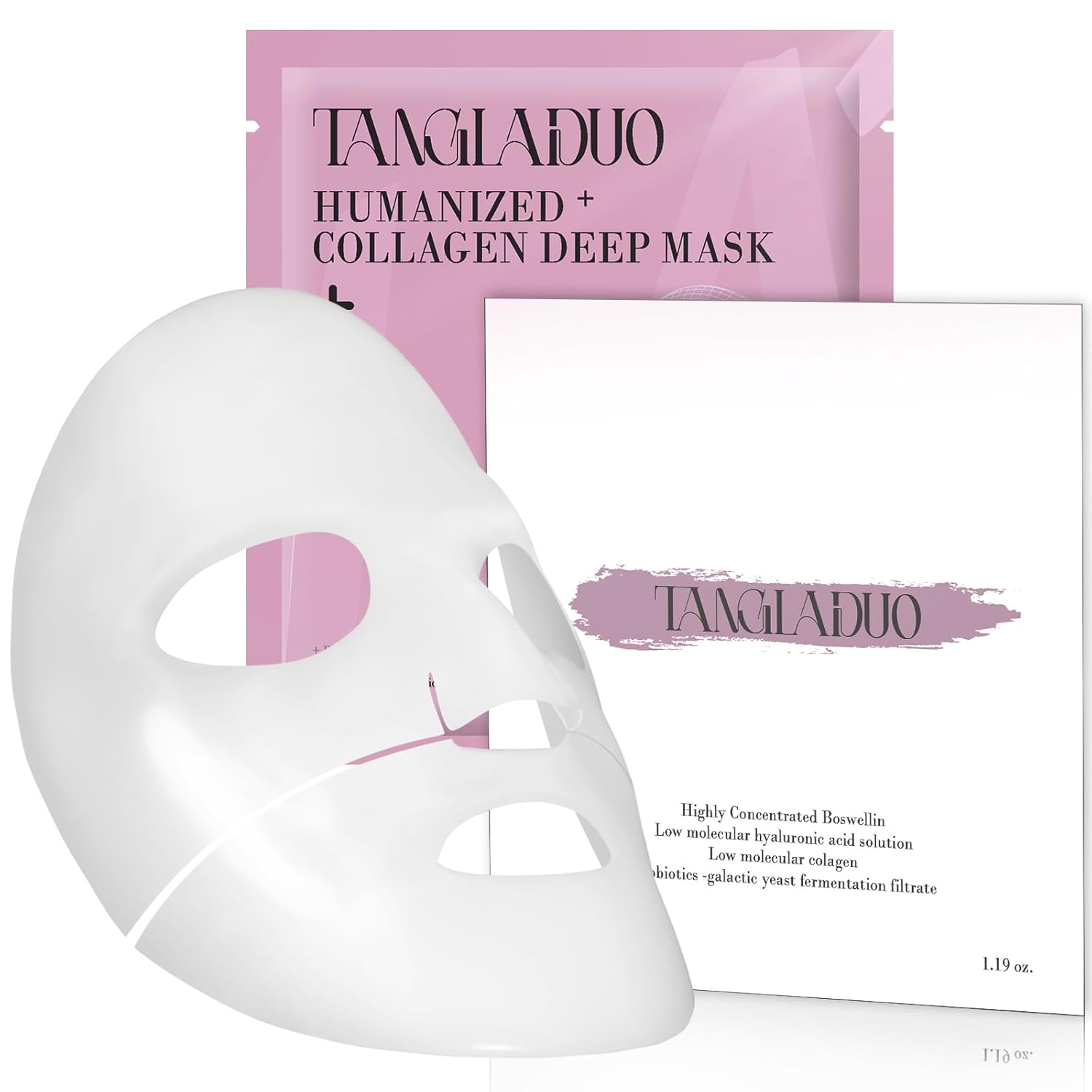 Humanized Collagen Real Deep Overnight Mask,Hydrating Firming,Anti-ageing Hydrogel Mask,for All Skin Types,Elasticity Improvement,Pore Minimizing,Minimize Wrinkles,1Pcs,Pink Pink 1 Count (Pack of 1)