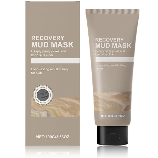 Recovery Mud Mask, Relief Mud Mask for Face & Body, Hydrating & Deep Pore Cleanser, Nature-Derived Ingredients, Oil Control Wash Off Body Mud