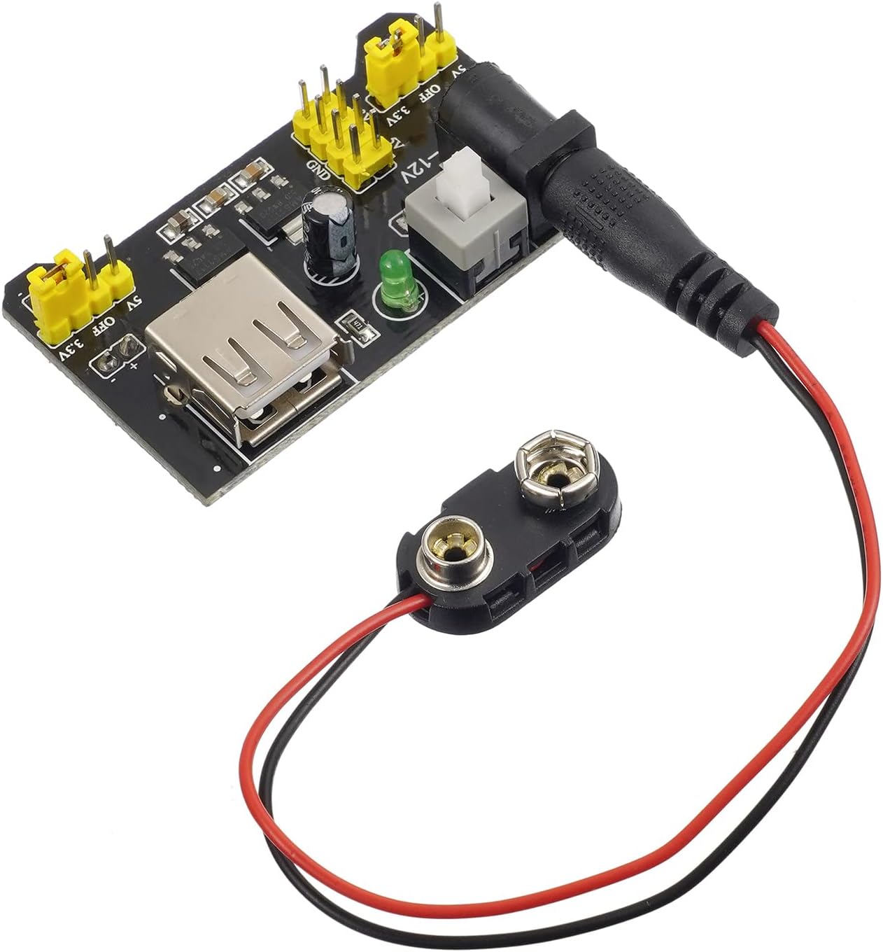Breadboard Kit with Power Supply Module， Jumper Wires，Battery Clip，830 & 400 tie-Points Breadboard