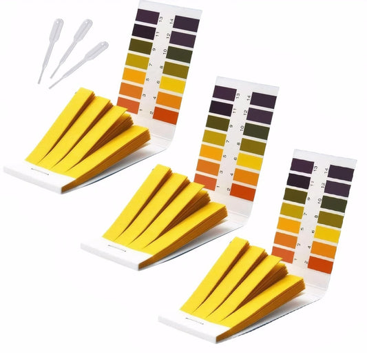 pH1-14 Test Paper Extensive Test Paper Litmus Test Paper with Pipette Droppers for Water Saliva Urine Soil Testing Pet Food and Diet pH Monitoring (with Storage Case) (3 pcs) 3
