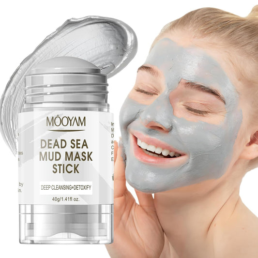 Clay Mask for Face, Dead Sea Mud Mask Stick Purifying Face Mask Deeping Cleanser Blackhead Detoxify Blemished Skin Oil Control, Dead Sea Mud Mask Skin Care for All Skin Types Dead Sea