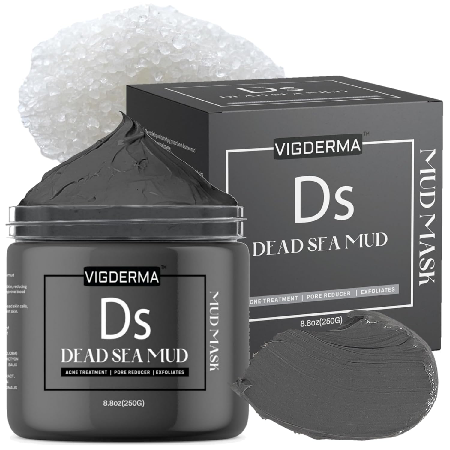 Dead Sea Mud Mask for Face and Body - Spa Quality Pore Minimizer for Acne, Beauty Face and Skin, Natural Skincare for Women, Men - Tightens Skin, Facial Skin Care Face Mask - 8.8 oz