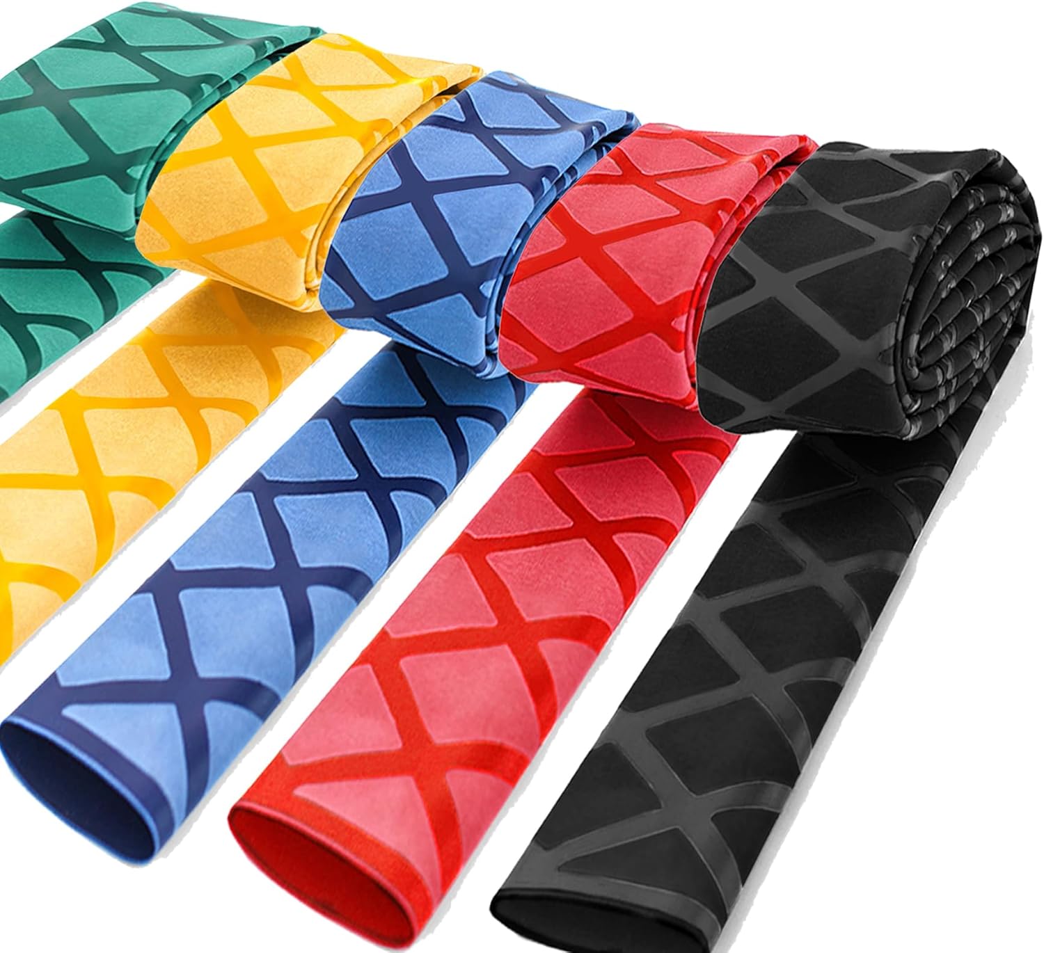 X-Tube Heat Shrink Wrap Tubing for Fishing Rod Grips with Non Slip and Insulation 39"&64" Lengths Durable Repair - 5 Color 14 Sizes