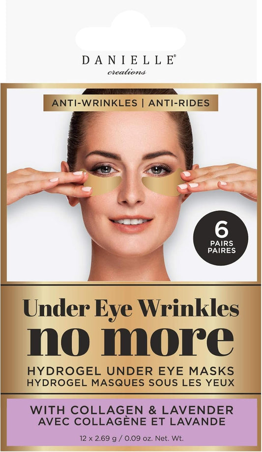 Danielle Under Eye Wrinkles No More Hydrogel Undereye Masks, 6 Pairs, Collagen & Lavender, 6 Piece