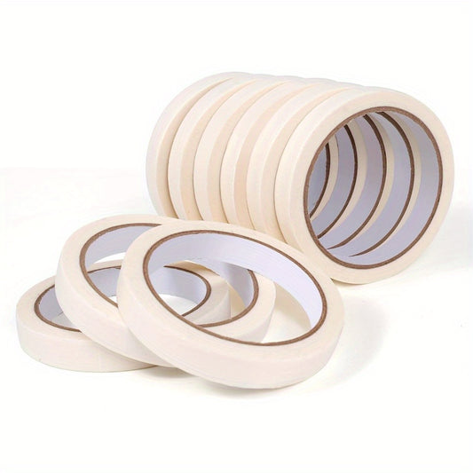 9 Rolls Masking Tape Bulk 0.6 Inch - Narrow White Painters Tape General Purpose for Packing Crafting DIY Home Office 3/5 Inch x 22 Yards
