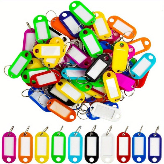 60 Pcs Key Ring Tags - Identifiers, Name Tags and Labels, Adapt to USB Drive, Keys, Pets, Bags